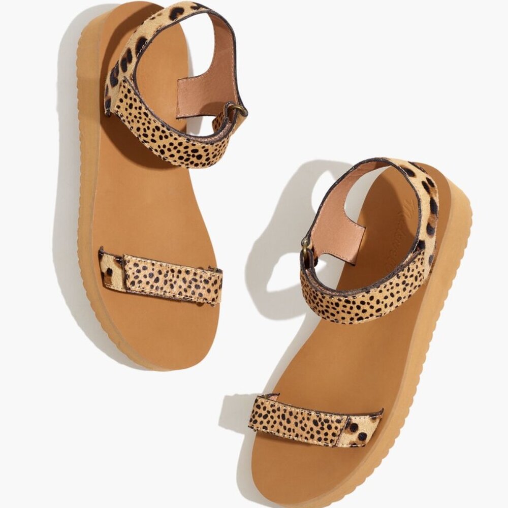 Madewell Calf Hair Leopard and Spot Platform Sandal - Picture 2 of 5